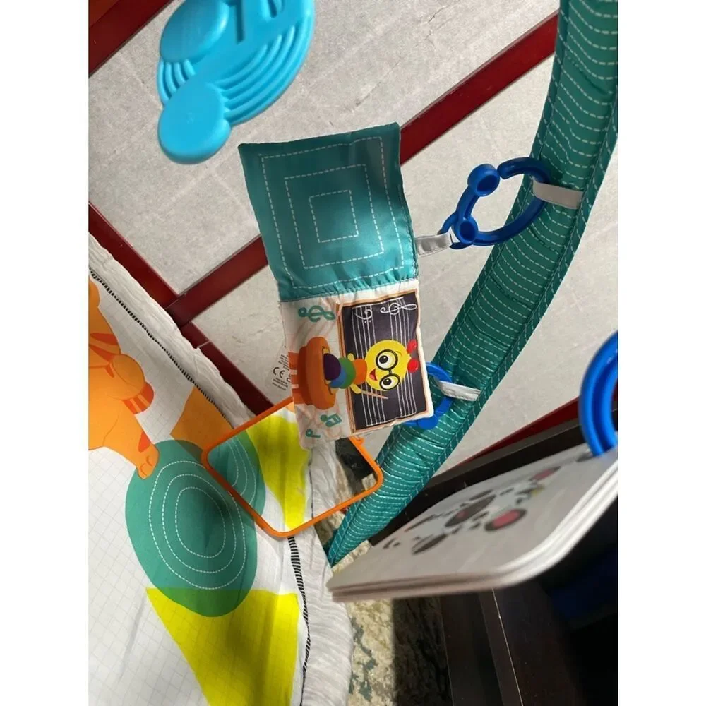 Baby Einstein Colorful Animal Baby Play Gym - Teal, Orange, Red, Blue, White